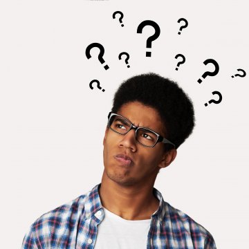 restoro system optimizers man with glasses wondering question marks above his head